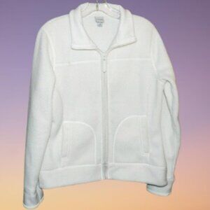 Women’s Fleece Jacket White Size Medium